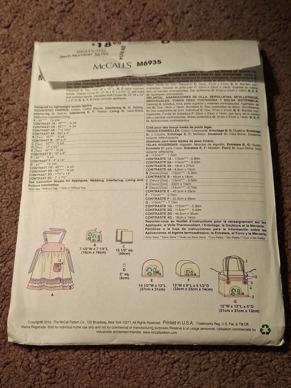 M6935 McCall's Pattern - Picture 2 of 2